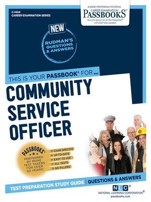 cover image of Community Service Officer
